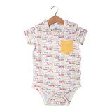 WHITE BRING ME SOME COLOUR PRINTED ROMPER FOR BOYS