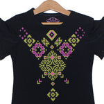Load image into Gallery viewer, NEW NAVY BLUE DESIGN PRINTED T-SHIRT TOP FOR GIRLS
