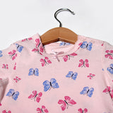 NEW BABY PINK BUTTERFLIES PRINTED ROMPER FOR GIRLS