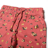 NEW SUMMER BLUSH PINK FLOWER PRINTED UNISEX SHORTS