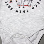NEW GREY LOVE OUR ANIMALS PRINTED ROMPER FOR BOYS