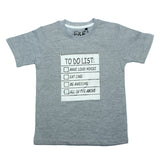 TO DO LIST LIGHT GREY PRINTED T-SHIRT