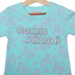 Load image into Gallery viewer, NEW SKY BLUE UNICORN SQUAD PRINTED T-SHIRT TOP FOR GIRLS
