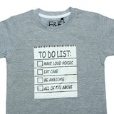 TO DO LIST LIGHT GREY PRINTED T-SHIRT