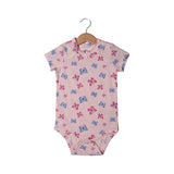 NEW BABY PINK BUTTERFLIES PRINTED ROMPER FOR GIRLS