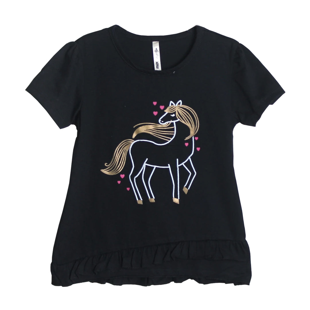 BLACK HORSE PRINTED T-SHIRT - Expo City