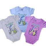 NEW MULTI COLOR LITTLE DINOSAUR PRINTED ROMPERS