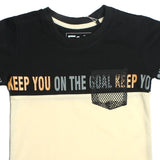 BLACK & OFF-WHITE PRINTED T-SHIRT - Expo City
