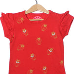 Load image into Gallery viewer, NEW RED MUFFINS PRINTED T-SHIRT TOP FOR GIRLS
