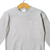 NEW OFF WHITE WITH POCKET THERMAL SWEATSHIRT
