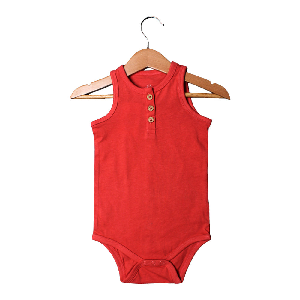 BLUSH PINK SLEEVE LESS PLAIN ROMPER FOR BOYS Secondary image