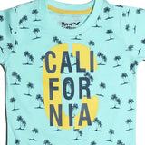 SEA GREEN CALI FOR NIA PRINTED T-SHIRT