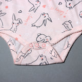 BABY PINK RABBIT PRINTED ROMPER FOR GIRLS