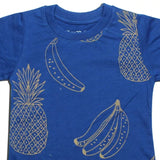 NAVY BLUE FRUITS PRINTED T-SHIRT