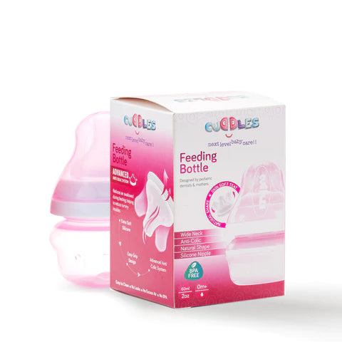 Cuddles 60 ml/2oz | Baby Feeding Bottle Pink Color