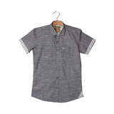 NEW GREY HALF SLEEVES WITH POCKET CASUAL SHIRT FOR BOYS