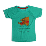 NEW BEAR GREEN ONCE IN A WHILE PRINTED HALF SLEEVES T-SHIRT
