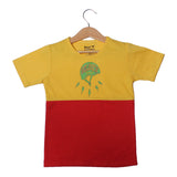 NEW YELLOW RED SKATE BOARD PRINTED T-SHIRT