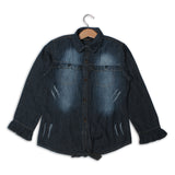 NEW SHADED BLUE DENIM DAMAGE T-SHIRT FOR GIRLS