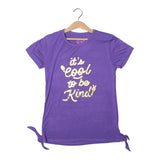 NEW PURPLE IT'S COOL TO BE KIND PRINTED T-SHIRT