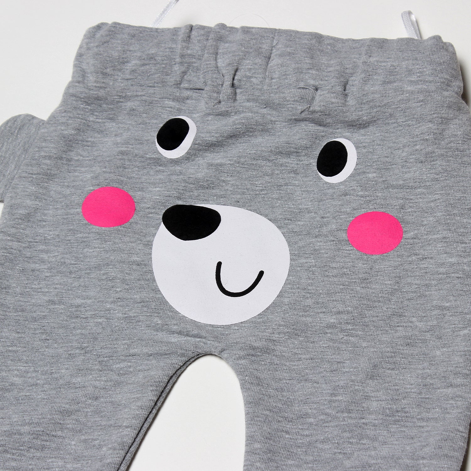 NEW GREY BEAR FACE PRINTED WITH POCKETS TROUSER