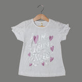 NEW WHITE LOVE YOURSELF PRINTED HALF SLEEVES T-SHIRT
