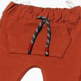 NEW BROWN BEAR FACE PATCH WITH POCKETS TROUSER