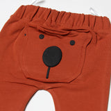 NEW BROWN BEAR FACE PATCH WITH POCKETS TROUSER