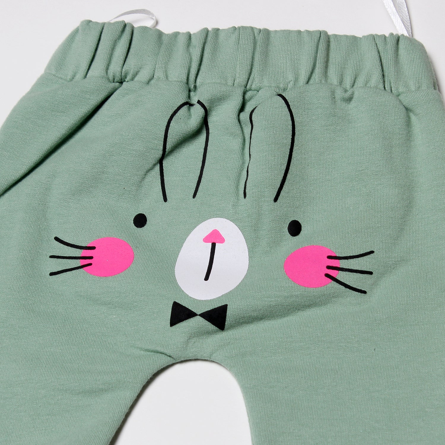 NEW PISTA GREEN RABBIT FACE PRINTED WITH POCKETS TROUSER
