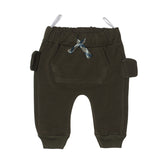 NEW ARMY GREEN BEAR FACE PRINTED WITH POCKETS TROUSER