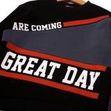 NEW GREY & BLACK GREAT DAY PRINTED SWEATSHIRT