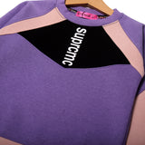 NEW PURPLE & PEACH SUPREME PRINTED SWEATSHIRT