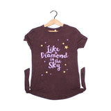 Maroon Like A Diamond In The Sky  Printed Top - Expo City