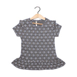Load image into Gallery viewer, GREY WITH GOLDEN DOTS PRINTED T-SHIRT TOP

