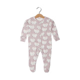 NEW PINK CAT FACE PRINTED FULL BODY FULL SLEEVES ROMPERS