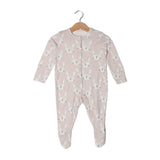 NEW PINK RABBIT FACE PRINTED FULL BODY FULL SLEEVES ROMPERS