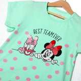 SEA GREEN BEST TEAM EVER HALF SLEEVE T-SHIRT