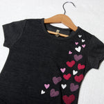 Load image into Gallery viewer, GREY HEARTS PRINTED T-SHIRT FOR GIRLS
