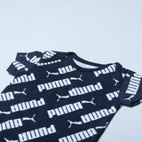 BLUE & WHITE BIG LEOPARD PRINTED HALF BODY ROMPER