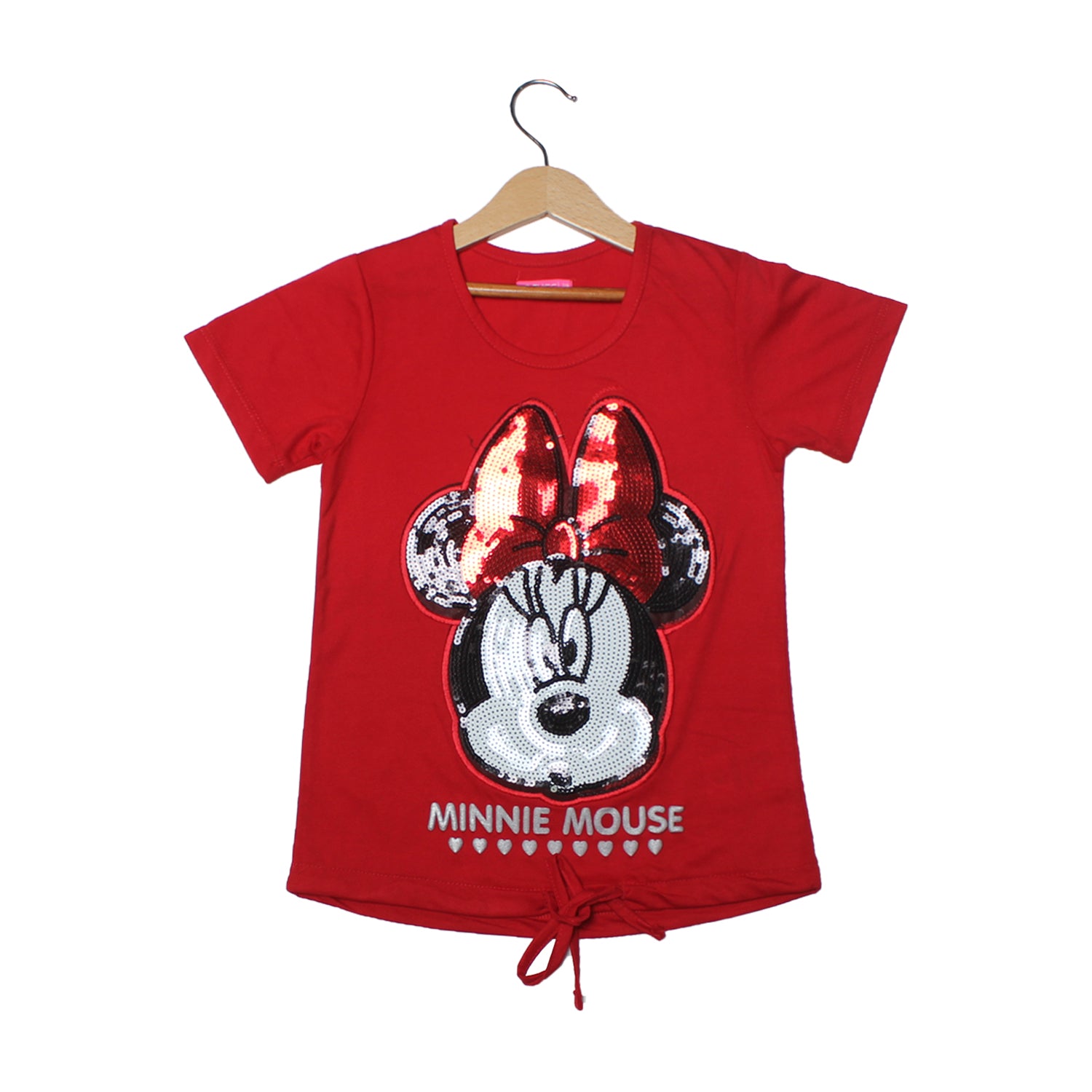 NEW RED MINNIE MOUSE PRINTED T-SHIRT TOP FOR GIRLS