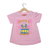 NEW PINK ICE CREAM VAN PRINTED T-SHIRT TOP FOR GIRLS