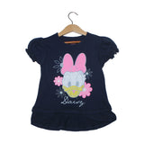NEW NAVY BLUE DAISY DUCK PRINTED T-SHIRT TOP FOR GIRLS