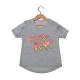NEW LIGHT GREY AWESOME GIRL PRINTED T-SHIRT TOP FOR GIRLS
