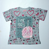 Light Grey I Love Paris Printed T-Shirt - Expo City