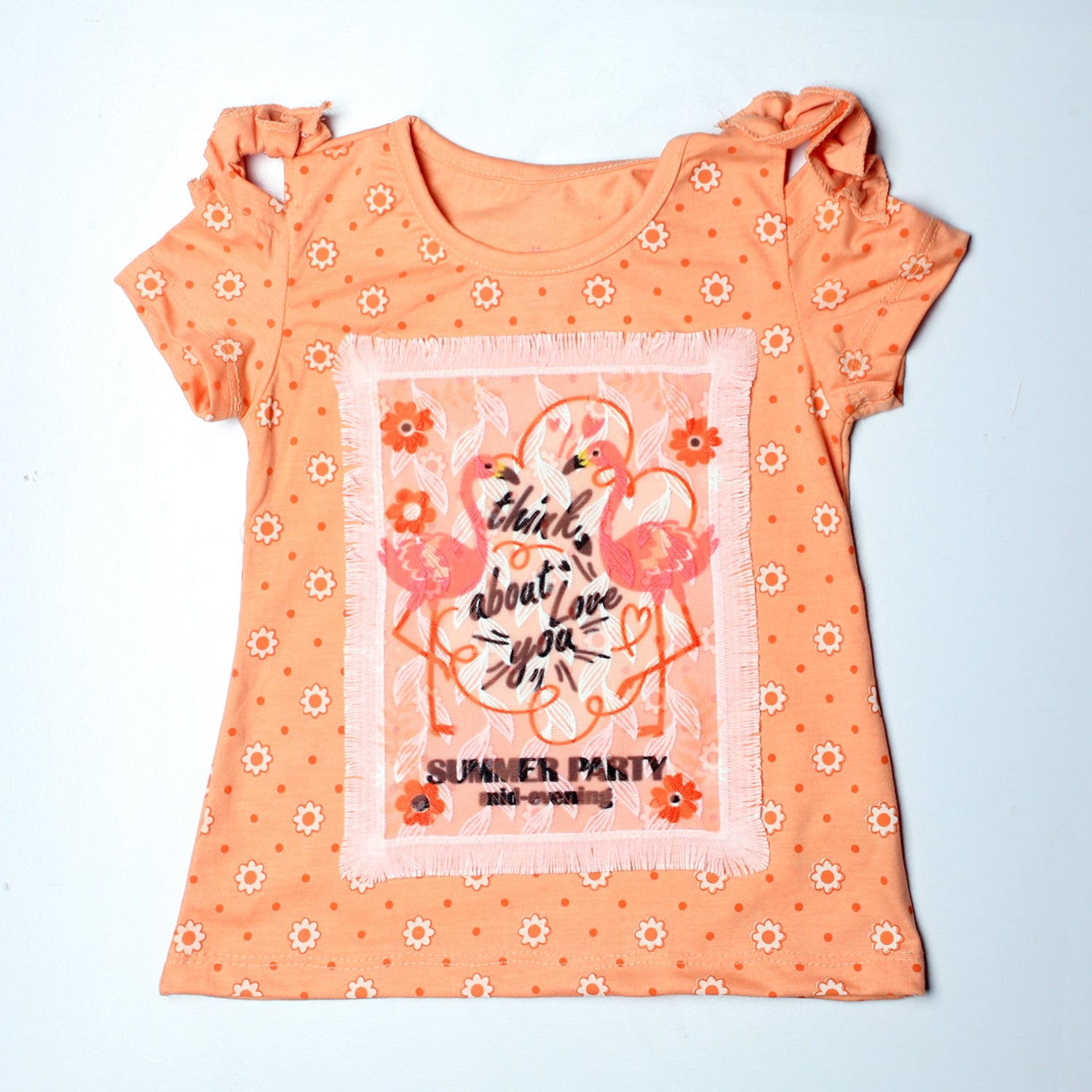 Peach Think About Love  Printed T-Shirt - Expo City