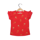 NEW RED MUFFINS PRINTED T-SHIRT TOP FOR GIRLS