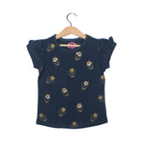 NEW NAVY BLUE MUFFIN PRINTED T-SHIRT TOP FOR GIRLS
