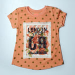 Load image into Gallery viewer, Peach Polka Dot Printed T-Shirt - Expo City

