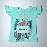 Light Blue Hello Printed T-Shirt - Expo City