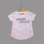 Load image into Gallery viewer, NEW WHITE UNICORN SQUAD PRINTED T-SHIRT TOP FOR GIRLS
